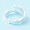 925 Sterling Silver Matte Cuff Ring RJEW-Z011-01S-3