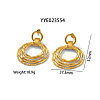 Fashionable Irregular 304 Stainless Steel Stud Earrings for Women MT3122-11-1