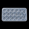 Square/Horse Eye/Teardrop DIY Faceted Gemstone Cabochon Silicone Molds DIY-G099-02B-4