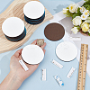 30Pcs Flat Round Wooden Heat Transfer Business Card Badge AJEW-BC0009-15-3