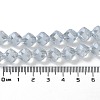 Electroplate Transparent Glass Beads Strands X-EGLA-I019-PL03-5