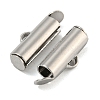 Brass Slide On End Clasp Tubes KK-N254-119P-01-2