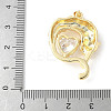 Brass Micro Pave Cubic Zirconia Pendants ZIRC-I071-20G-3