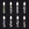 7 sets 7 style Clear Glass Long Bottle Pendants GLAA-PH0001-88-7