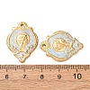 304 Stainless Steel Enamel Pendants SA-CBAD609-10G-03-2