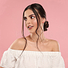 2 Pairs 2 Colors Two Tone 304 Stainless Steel Chunky Huggie Hoop Earrings with Enamel for Women EJEW-DC0001-38C-7
