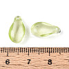 Transparent Glass Teardrop Charms GLAA-T030-03E-3
