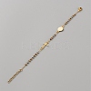 304 Stainless Steel Jesus & Cross Link Bracelet with 201 Stainless Steel Beaded Chains BJEW-WH0012-20A-1