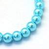 Baking Painted Pearlized Glass Pearl Round Bead Strands X-HY-Q330-8mm-48-2