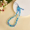 Round Synthetic Moonstone Beaded Mobile Straps HJEW-SW00042-08-5