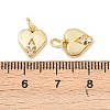 Brass Micro Pave Clear Cubic Zirconia Pendants KK-G544-05G-01-3