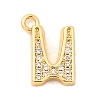 Brass Micro Pave Cubic Zirconia Charms KK-C117-12G-U-1