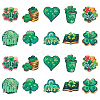 20Pcs 10 Styles Single Face Printed Clover Wood Big Pendants WOOD-CJ0001-80-1