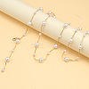 Alloy & Plastic Pearl Round Beaded Tassel Waist Belly Chains for Women FS-WG2A056-01-2