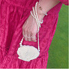 Natural Freshwater Pearl Beaded Stretch Rings for Women FS-WGC033C-02-5
