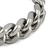 304 Stainless Steel Cuban Link Chain Bracelets for Men BJEW-B102-06P-3