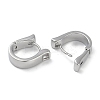 Brass Micro Pave Clear Cubic Zirconia Hoop Earrings EJEW-L292-007P-2
