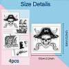 4Pcs 4 Styles PVC Stamp DIY-WH0487-0007-6