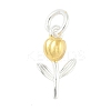 925 Sterling Silver Tulip Flower Charms STER-S011-01GS-1