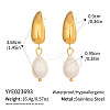 304 Stainless Steel Stud Dangle Earrings for Women YU6745-3