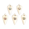 Brass Micro Pave Cubic Zirconia Pendants ZIRC-I042-01-1