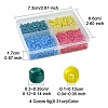 800pcs 4 Colors Baking Paint 15/0 Glass Round Seed Beads SEED-FS0001-21B-4