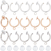 SOFPLATE 30Pcs 3 Colors Brass Clip-on Hoop Earring Findings KK-SP0001-23-1