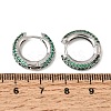 Brass Micro Pave Cubic Zirconia Hoop Earrings KK-CBA8324-24P-01-5