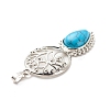Natural & Synthetic Gemstone Big Pendants G-G855-05P-5