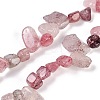 Natural Strawberry Quartz Nuggets Beads Strands G-B125-A20-01-1