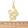 304 Stainless Steel Snake Pendant Necklaces for Women Men LS-NJEW-Z063-03G-08-3