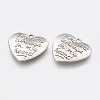 Tibetan Style Carved Words Alloy Heart Pendants LS-X-TIBEP-Q043-190-RS-2