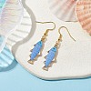 Light Gold Alloy Enamel Dangle Earrings EJEW-JE05607-03-2