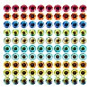 Luminous Eye Printed Glass Cabochons GGLA-PH0001-22B-1
