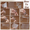 4-Tier Transparent Acrylic Pen Holder Display Stand AJEW-WH0609-334-3