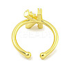 Rack Plating Brass Open Cuff Rings for Women RJEW-F162-01G-K-3