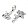 Left and Right Butterfly 304 Stainless Steel Shell Dangle Earrings EJEW-L283-067P-2