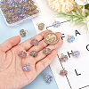 50Pcs Electroplated Glass Connector Charms FIND-GA0002-64-3