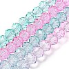 Transparent Painted Glass Beads Strands DGLA-A034-T6mm-A10-2