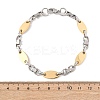 304 Stainless Steel Oval Link
Chain Bracelets for Women Men BJEW-F527-08A-GP-5