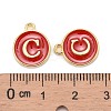 Golden Plated Alloy Enamel Charms X-ENAM-S118-03C-3