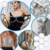 AHADERMAKER 200Pcs Flat Round Acrylic Mirror Sew on Rhinestone FIND-GA0003-69-6