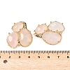 Natural Rose Quartz Links connectors G-E526-28N-3