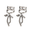 316 Surgical Stainless Bowknot Cuff Earrings EJEW-C160-02AS-2