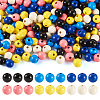 240Pcs 6 Colors Natural Wooden Beads WOOD-TA0002-74B-1