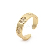 Rack Plating Brass Micro Pave Clear Cubic Zirconia Cuff Rings for Women RJEW-M028-116G-4