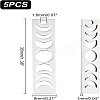 5Pcs 201 Stainless Steel Pendants STAS-DC0009-52-3