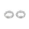 Brass Clear Cubic Zirconia Bead Frame KK-D375-33P-1