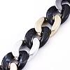 Imitation Gemstone Style Handmade Acrylic Curb Chains AJEW-JB00536-02-2