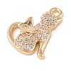 Brass with Clear Cubic Zirconia Charms KK-N256-25B-G-2